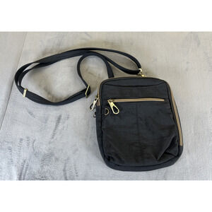 Travelon Black Small Crossbody Anti Theft Security Travel Bag 9x 7 x 1.5 Charity